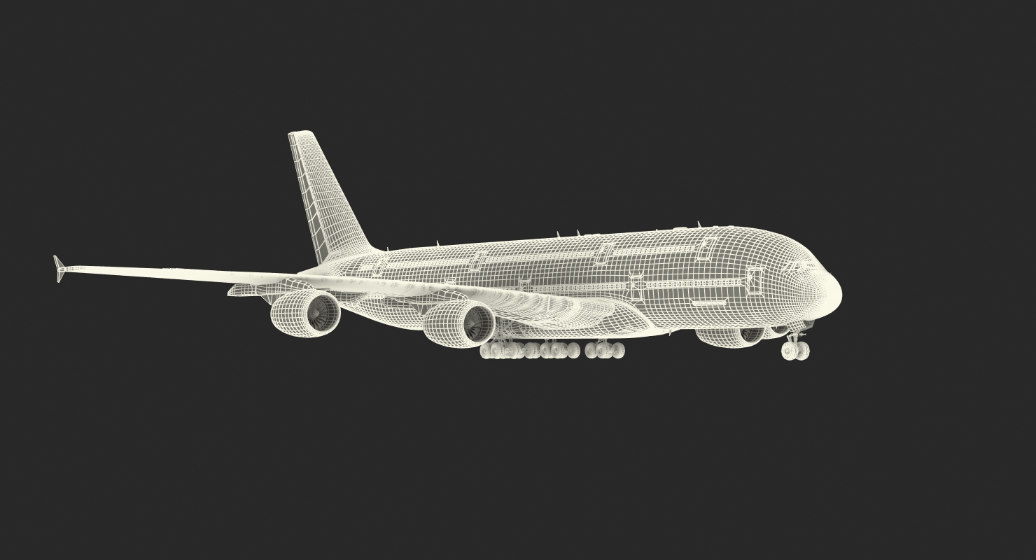 Airbus A380 1000 Air France 3D